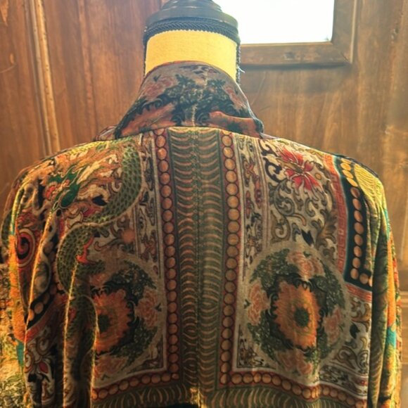 Johnny Was Velvet Multi Colored Cardigan - Picture 6 of 15